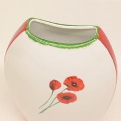 Vase en porcelaine décor coquelicots Limoges MPS  - Photo 1
