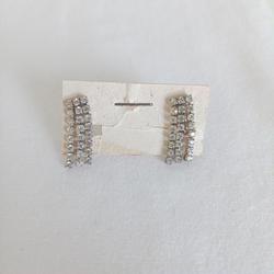 Boucles d'oreilles pendantes strass vintage - Photo 0