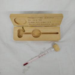 Thermomètre à vin dans coffret en bois - Photo 0
