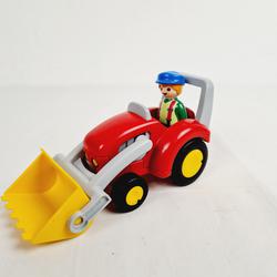 Playmobil 123- Buldozer rouge + figurine  - Photo 0