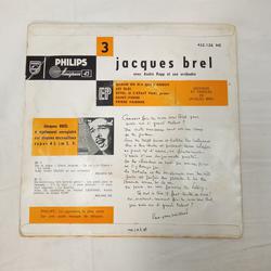 Vinyle 45 trs Quand on n'a que l'amour Jacques Brel - Photo 1