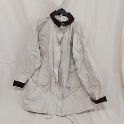Ciré - Manteau - toile cirée - intérieur carreaux - beige - 100% PVC - taille L - cordon - capuche - L - Photo 0
