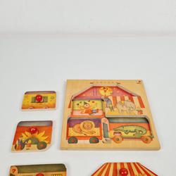 Puzzle en bois - Cirque 4 pièces - Vintage - Photo 1