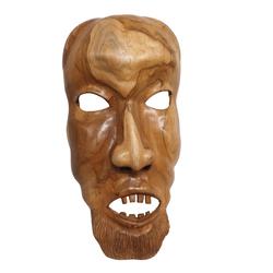 Masque ethnique en bois 45 cm - Photo 0