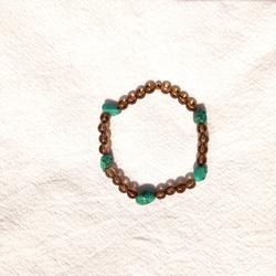 Bracelet 5 turquoises - Jeu de Matières  - Photo 0