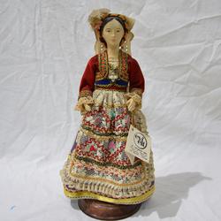Poupée de collection en habits traditionnels grecs en porcelaine Evelt Corfou - Photo 0