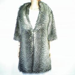 Manteau Femme Ecru/Noir JIMIKA Taille XL. - Photo zoomée