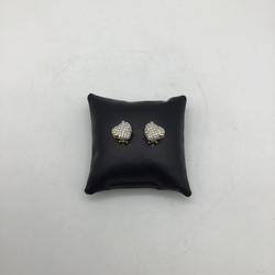 Boucles d'oreilles cœurs vintages- Clips- Métal doré - Photo 1