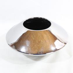 Vase design chromé céramique  - Photo 0