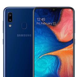 Samsung Galaxy A20e - 32 Go - Bon état - Bleu nuit - Photo zoomée
