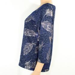 Tee Shirt Femme Bleu Chiné Grain de Malice Taille M - Photo 1