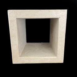 Meuble cube en carton recouvert de papier recyclé naturel - TRËMA - Photo 0