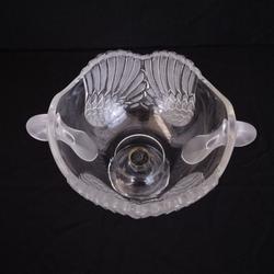 Coupe à fruits en verre et cristal décor de cygnes - Photo 1