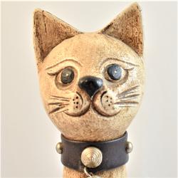 Chat décoratif débout Amboise avec son colier  - Photo 1