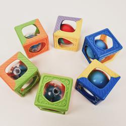 Jeux d'éveil - 6 cubes éducatifs colorés & sensoriel - 1 ans et plus. - Photo 1