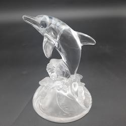 Statuette de dauphin en cristal - Photo 0