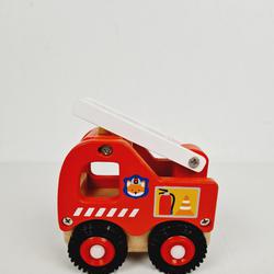 Jeu en bois camion de pompier 10 cm - Photo 0