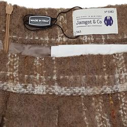Mini jupe neuve Jamgot & Co T M en lainage à carreaux beige/marron - Photo 1