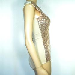 Body Femme Sequins Rose Gold Taille S - Photo 1