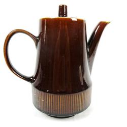Théière ceramique émaillée marron vintage - Photo 1