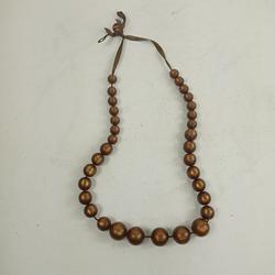 très joli collier fantaisie ZOE BONBON - perles couleur marrons  - Photo 0