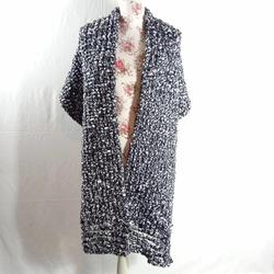 Chàle gris tricoté à la main - sans marques - Photo 0