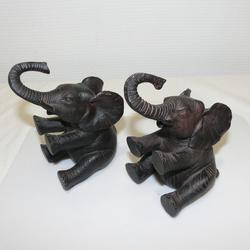 lot de deux statuettes éléphants  - Photo 1