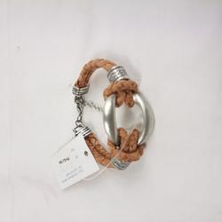 Bracelet métal et simili cuir branché - Photo 1