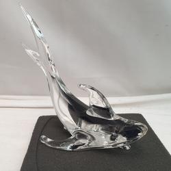 Statuette requin en verre 17cm  - Photo zoomée