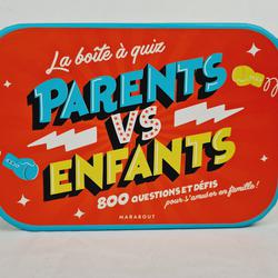 Jeux de société - La boîte à quiz - Parents vs enfants - Marabout - 7 ans et plus. - Photo 0