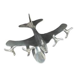 Maquette d'avion décorative en aluminium poli - Photo 1