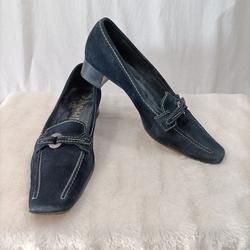 Mocassins cuir velours noirs - Mansfield - Taille 39 - Photo zoomée