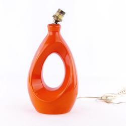 Pied de lampe asymétrique céramique orange - Photo 0