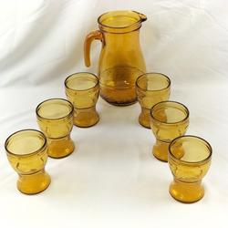 Pichet à orangeade et ses verres vintage - Photo 0