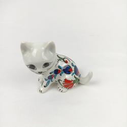 Figurine chat en porcelaine peinte - Art Turque  - Photo 1
