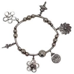 Bracelet Gas Bijoux breloques charm's en métal argenté - Photo 1