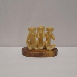 Sculpture 3 sages singes - Photo 0