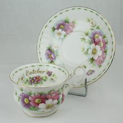 Tasse Royal Albert - Flower of the month collection - Octobre - Porcelaine fine - Photo 1