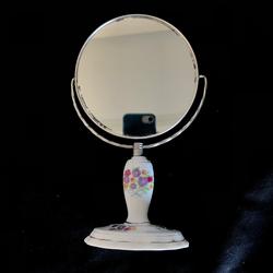 Miroir sur pied vintage en porcelaine - Photo 0