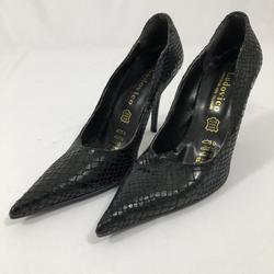 Chaussures italiennes noires à talon Ludovico - 36 - Photo zoomée