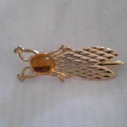 Broche insecte dorée  - Photo 0