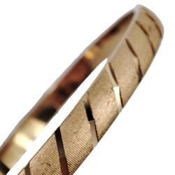 Bracelet vintage en métal doré et strié - marque MONET - Photo 0