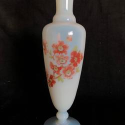 Vase en opaline et décor floral - Photo 1