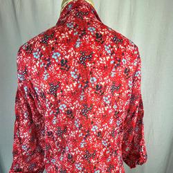 Chemise rouge à fleurs - Antonnelle - M - Photo 1