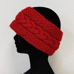 Bandeau en laine rouge - Femme - Photo 1