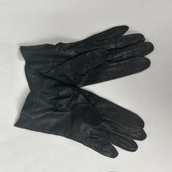 Paire de gants en cuir, femme, noir - Photo 1