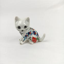 Figurine chat en porcelaine peinte - Art Turque  - Photo 0