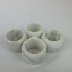 lot de 4 ronds de serviette en marbre  - Photo 1
