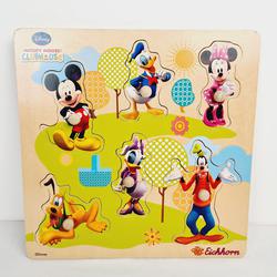 Puzzle à boutons en bois - Mickey mouse club house - 6 pièces -Disney - Photo 0