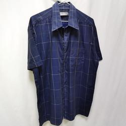 Chemise à manches courtes - Pierre Cardin - taille 4 - à carreaux - bleu - gris - Photo 0